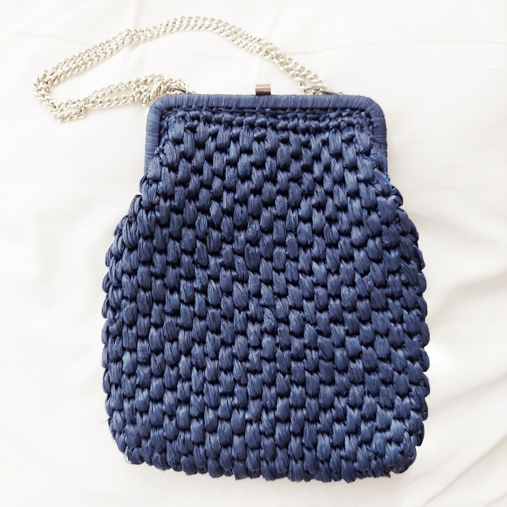 Kiss Lock Straw Bag "Vintage"